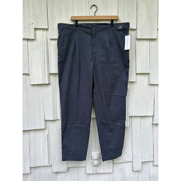 Treasure & Bond Relaxed Fit Pleated Front Pants Gray Cotton Blend Size 40W - Picture 3 of 7